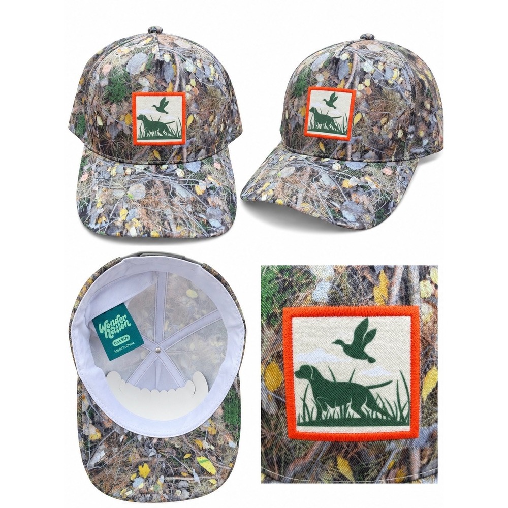 Wonder Nation Boys Camo Hunting Dog Duck Patch Snapback Hat Camouflage Cap
